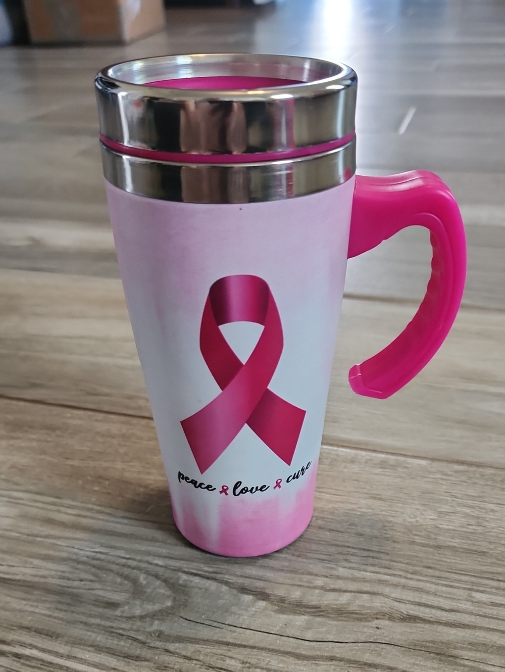 NWT 16oz Stainless Steel Breast Cancer Awareness Tumbler